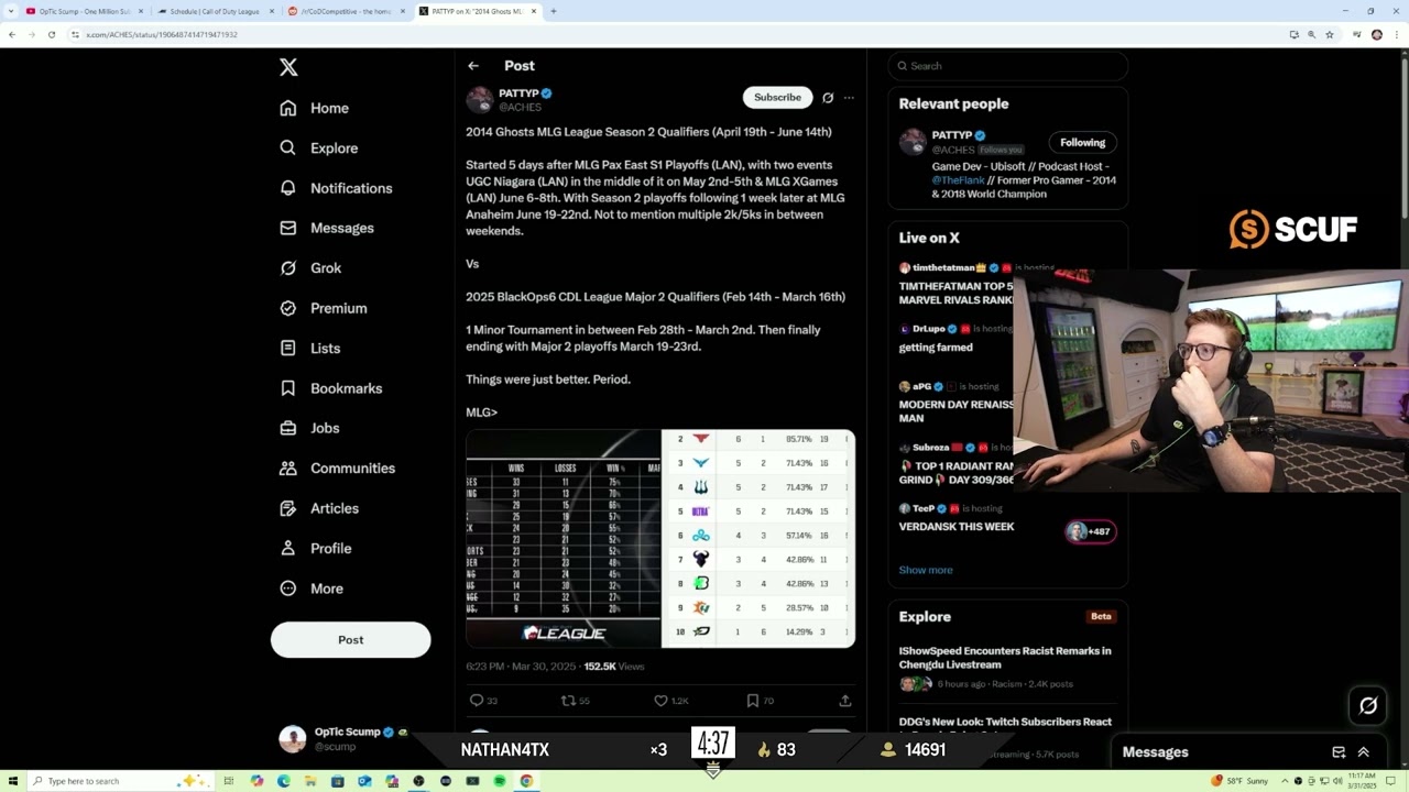 Scump reacts to ACHES getting heated