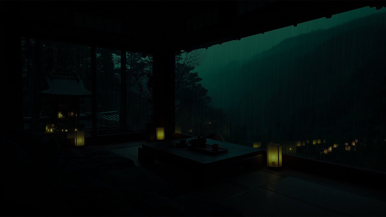 Soft Night Rain in a Hidden Garden | Let Your Mind Rest in 3 Minutes