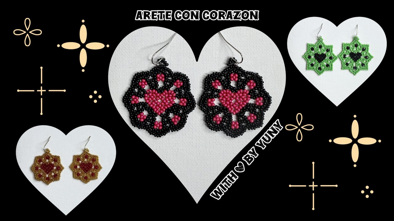 EASY JEWELRY Серьги в форме сердца ко Дню святого Валентина #easyjewelry #huicholart