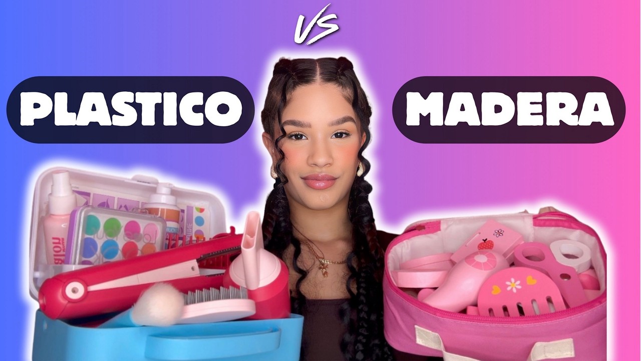 Asmr español 😴 Te maquillo y te peino (Madera VS Plastico)