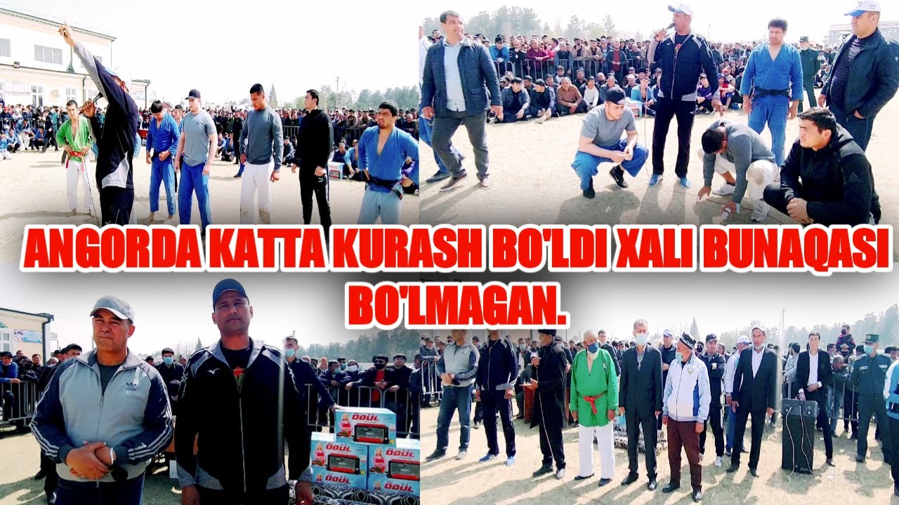 ANGOR TUMANIDA KATTA KURASH BO`LIB O`TDI KIM G`OLIB KIM MAG`LUB BO`LDI! JUDA QIZIQ KURASH BO`LDI.!