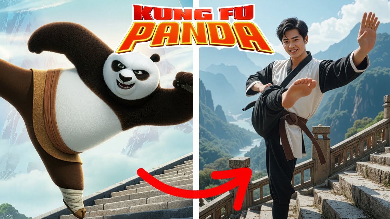 Realistic Kung Fu Panda Characters – AI Brings the Movie to Life!