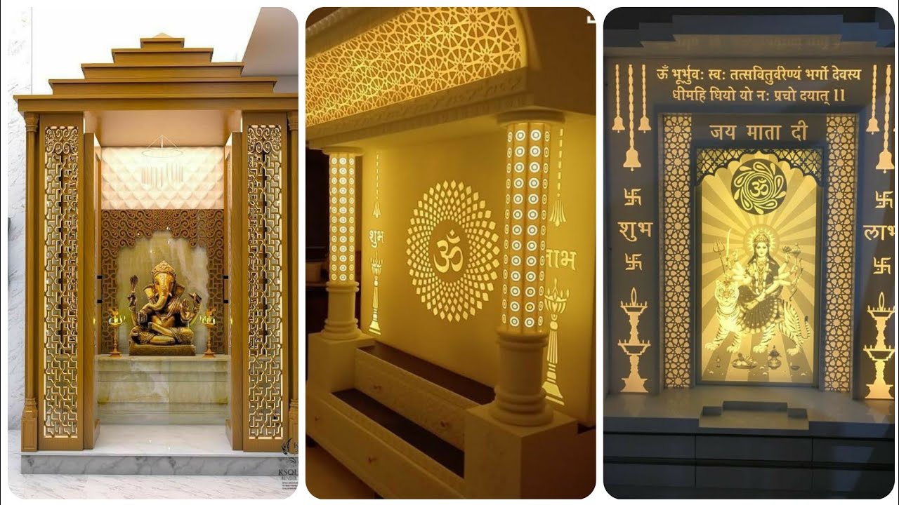 Modern mandir design for home | pooja room door designs |  puja room for indian homes