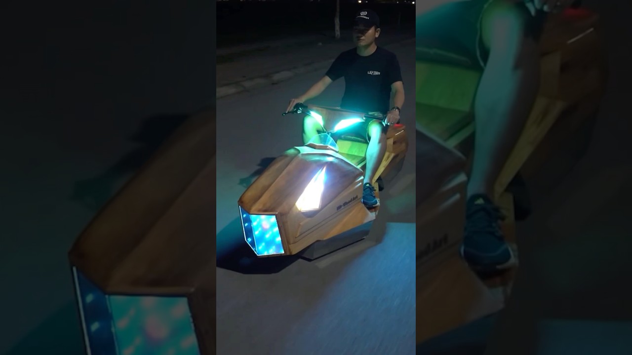 He Built a Flying Wooden Motorcycle