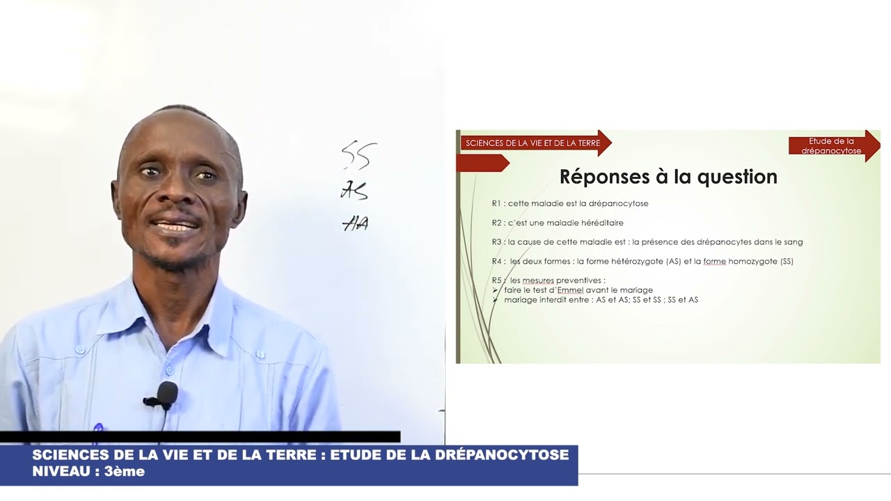 Etude de la Drépanocytose : cours de SVT en 3e