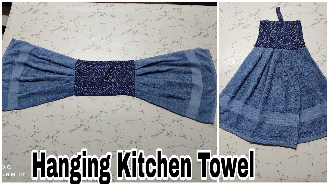 DIY Make Hanging Kitchen Towel At  Home I English subtitles | Bathroom Towel The Hidden crafter|