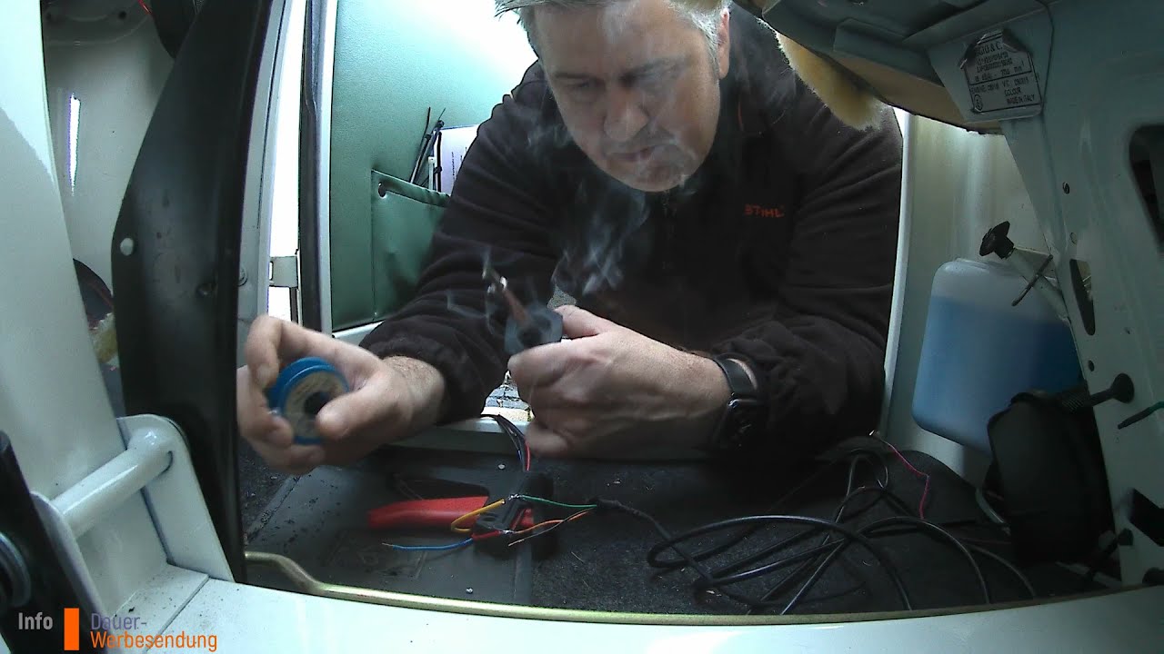 Piaggio Ape 50 Einbau einer Diesel Standheizung Teil 4 Anschließen und der Erste Testlauf