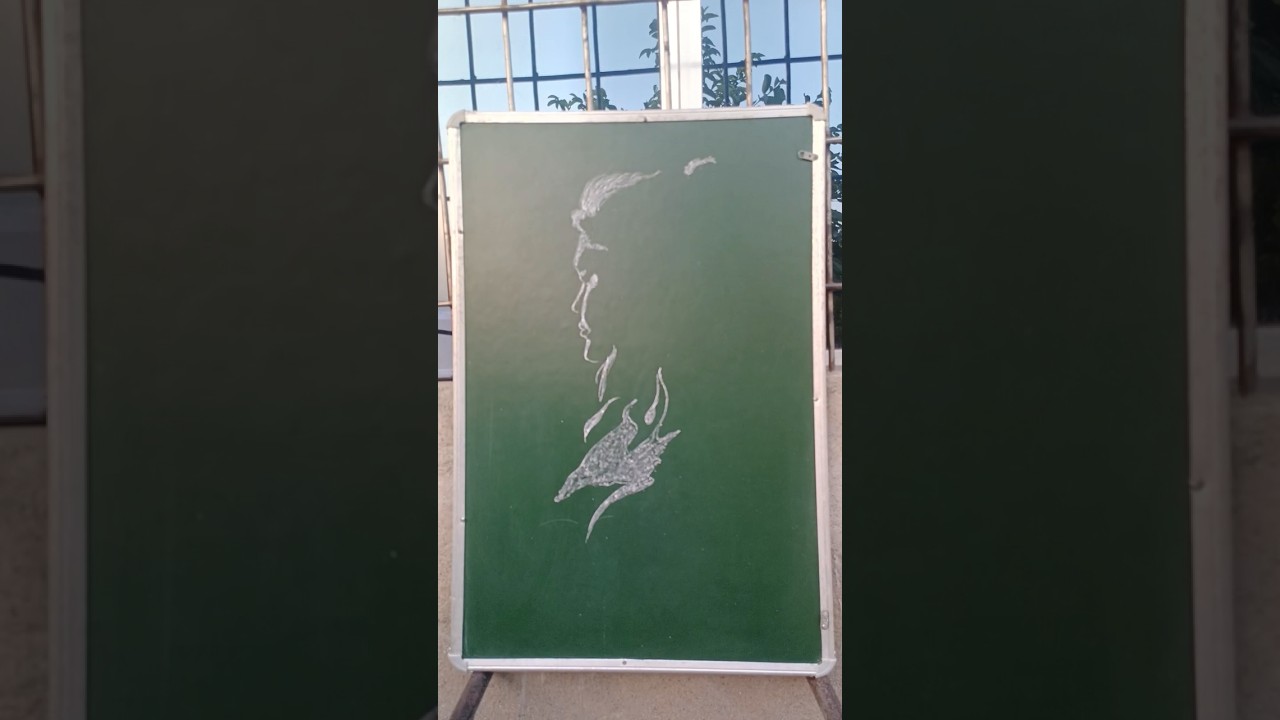girl drawing with chalk 