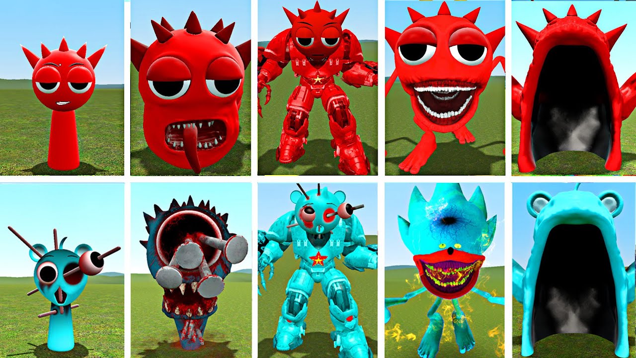 NEW EVOLUTION! SPRUNKI SKY HORROR vs SPRUNKI RADDY | TRANSFORMATION BATTLE in GMOD