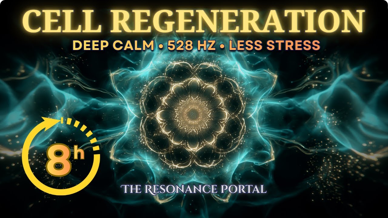 8 Hours Black Screen: 528Hz Frequency for Deep Sleep & Cellular Renewal