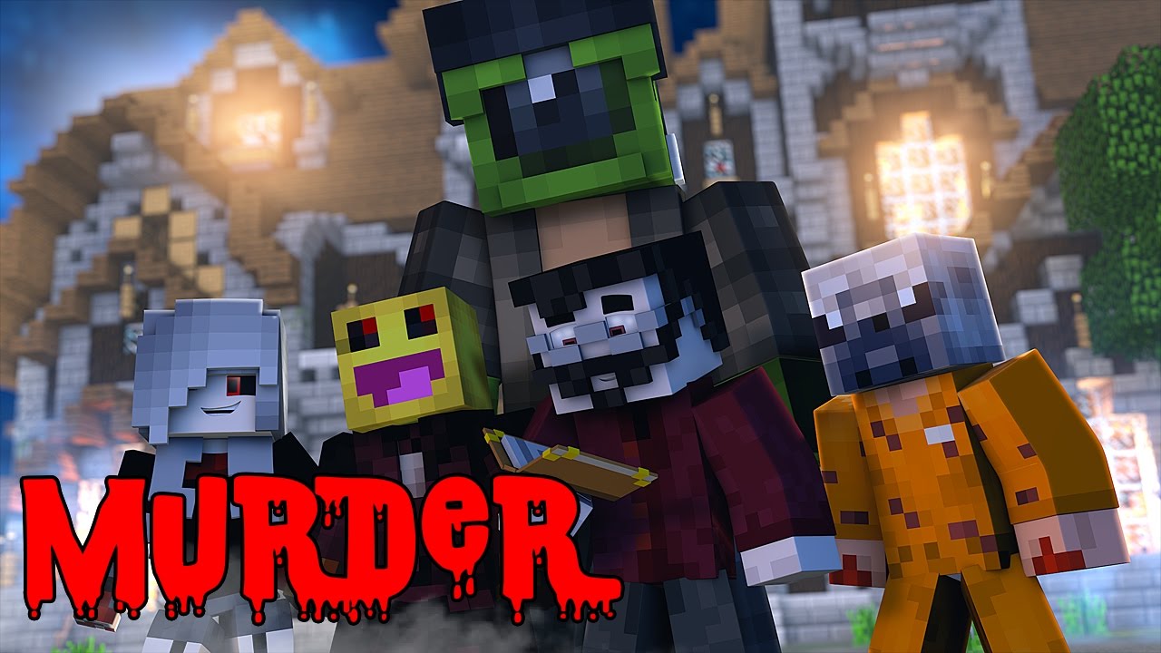 Minecraft MURDER! HAUNTED MANSION WITH A GIANT MONSTER!! (Minecraft Minigame)