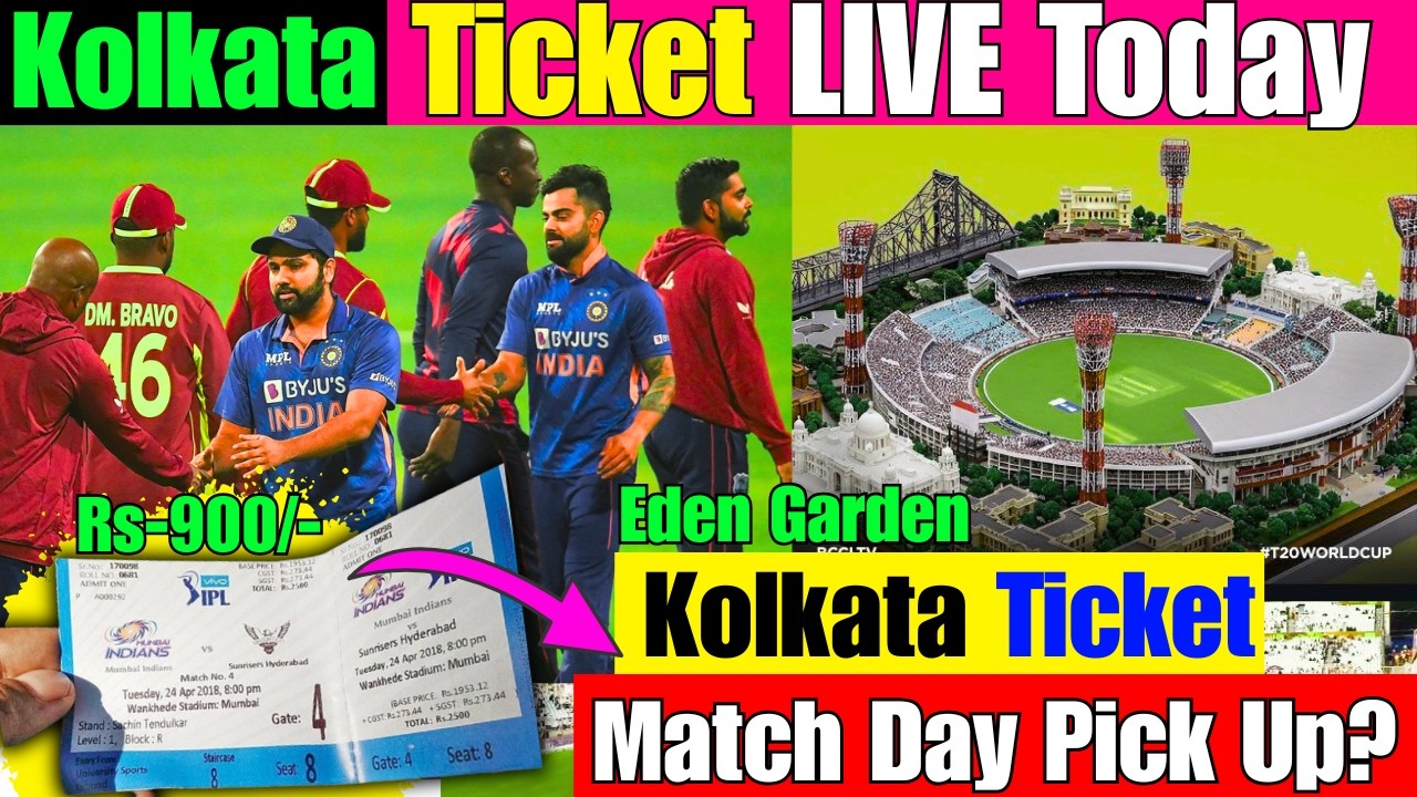 IND vs WI Super 8 Kolkata Ticket Opening Today.1st March Super 8 Eden ticket Going LIVE Today