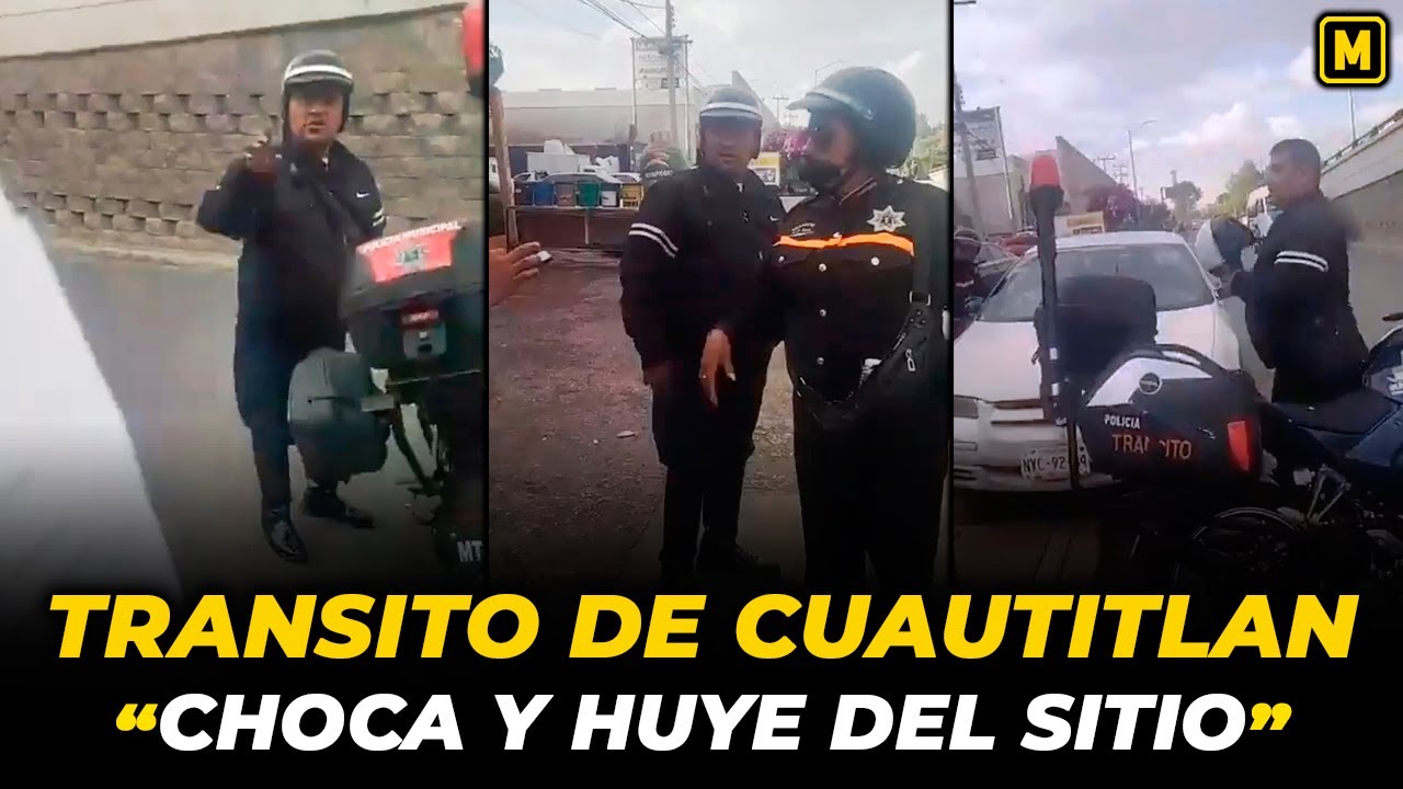 Transito de Cuautitlán choca por querer 