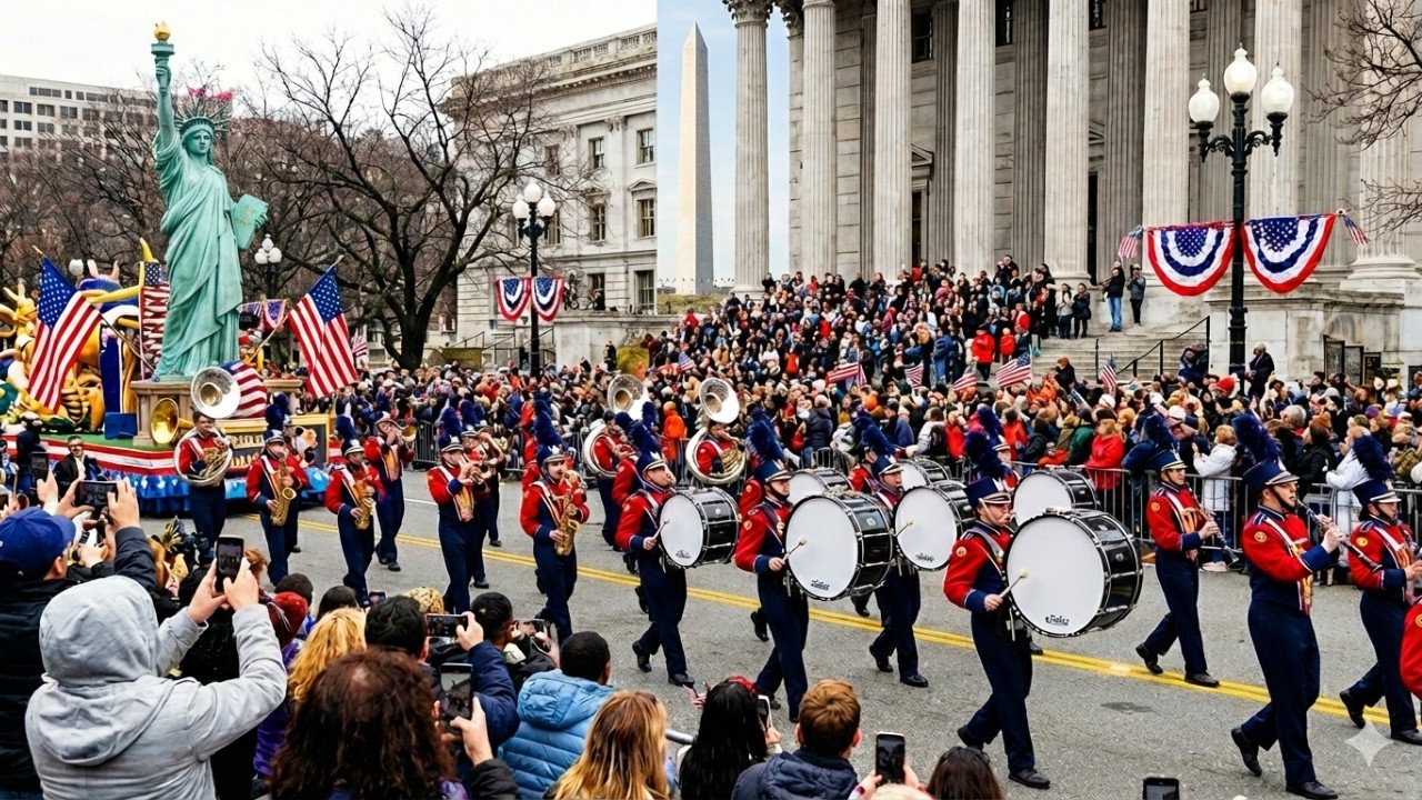 Presidents Day Parade Washington DC 2026 | 100+ Patriotic Floats & Marching Bands