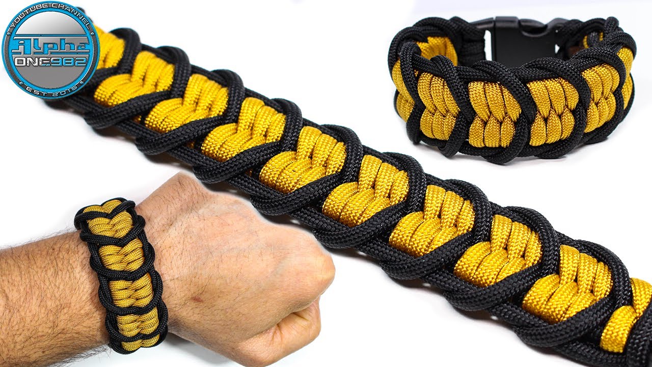 How to Make a Paracord Bracelet Framed Fishtail Belly Knot Tutorial DIY