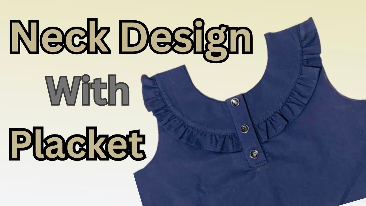 Neck Design with Front Placket | Easy Kurti Neck Design Sewing Tutorial