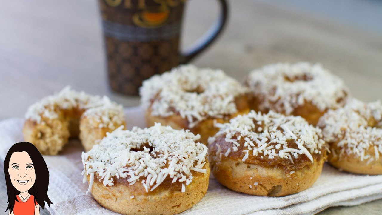 Caramel Coconut Baked Vegan Donuts - EASY Vegan Baking Recipe!