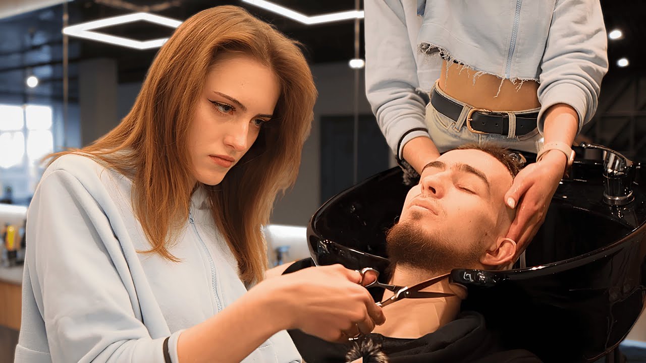 $20 Haircut You’ll Want to Replay💈ASMR by Cute Lady Barber Dasha