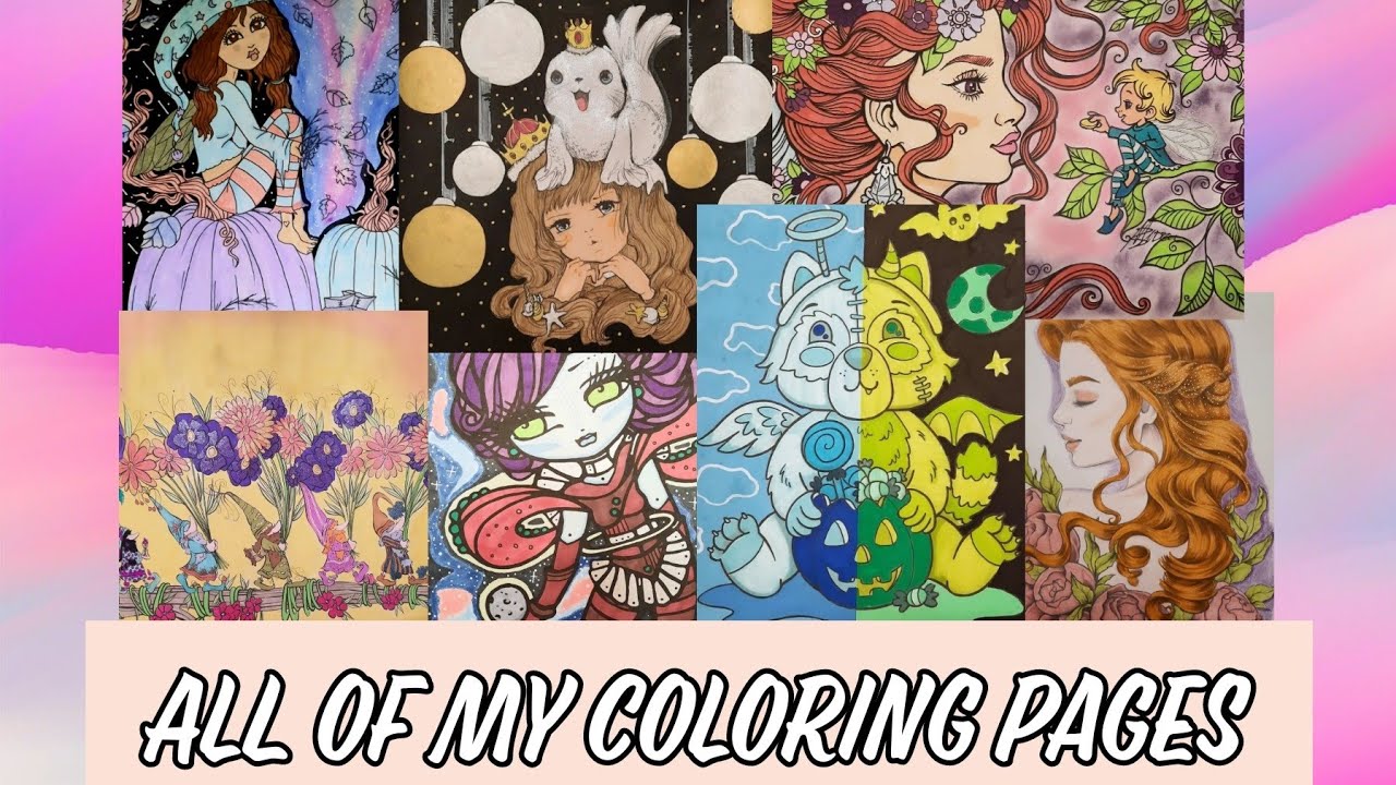All of My WIPS and Completed Coloring Pages