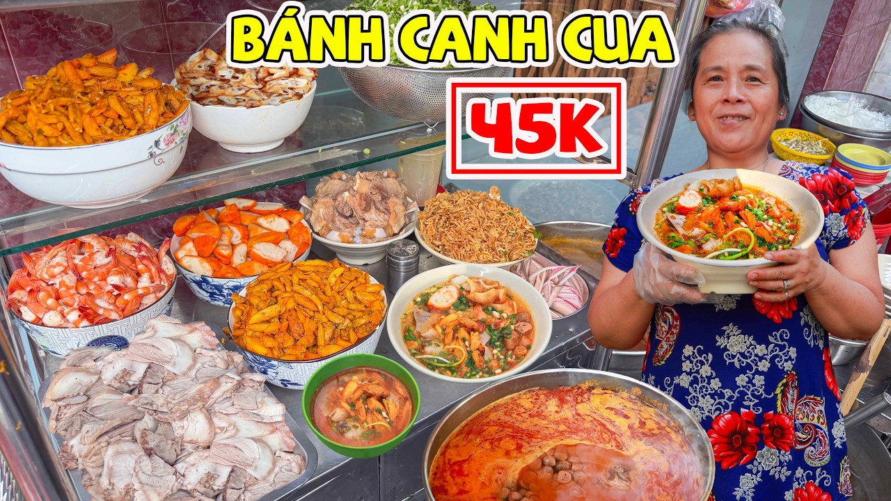 Chị Gái Bán Bánh Canh Cua 45K Mỗi Ngày Mỗi Món Nguyên Liệu Không Tươi Không Bán