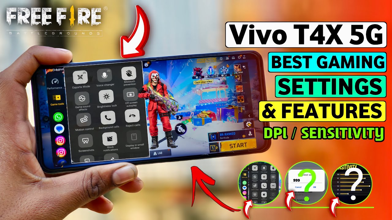 Vivo T4X 5G Best Gaming Settings And Features Like DPI,Sensitivity & Ultra Game Mode On Freefire