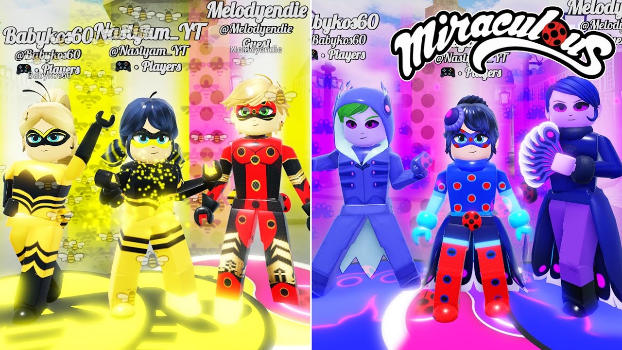 SAME TRANSFORMATION DO GRUPO NO PARIS THE HIDDEN JEWELS - MIRACULOUS ROBLOX!