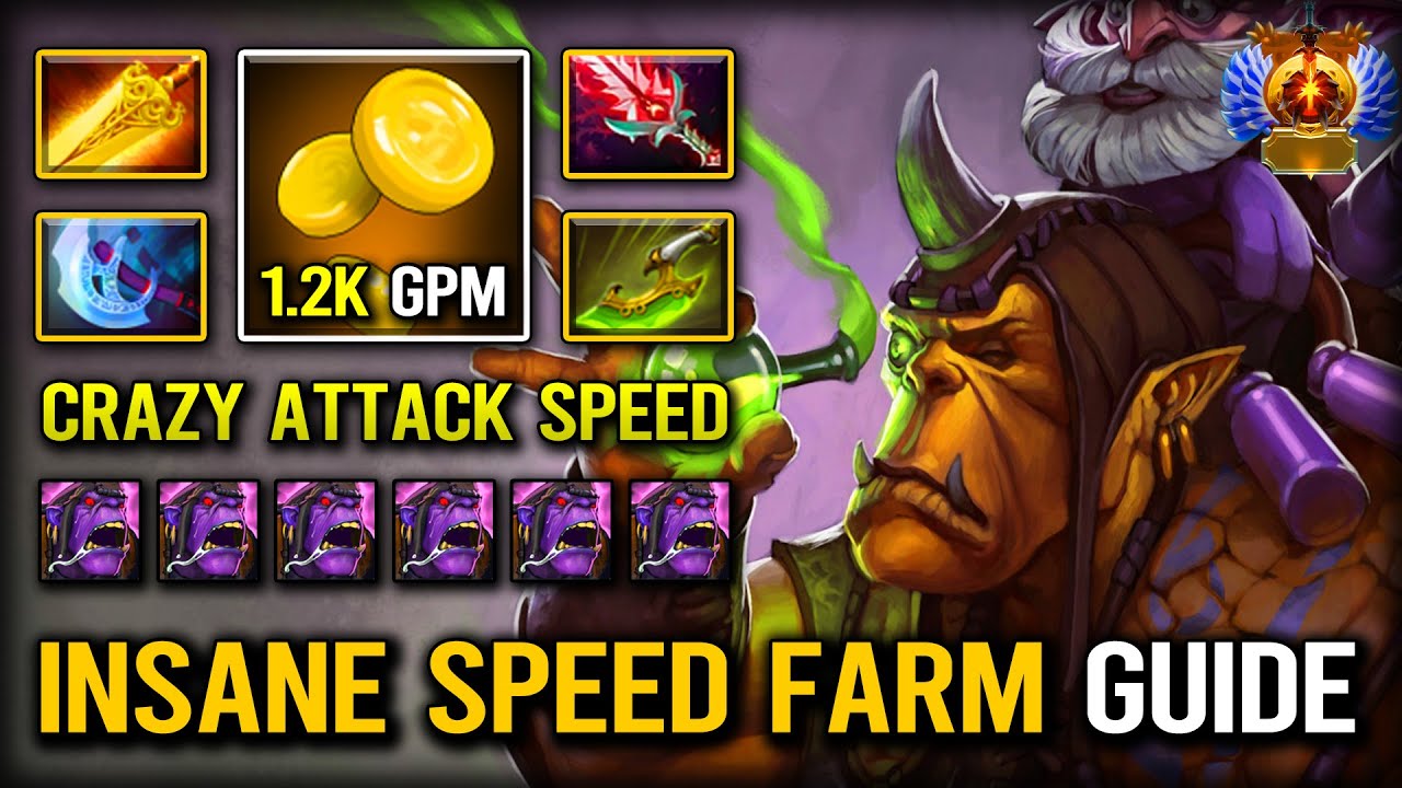 INSANE SPEED FARM MID Alchemist 1.2K GPM With Crazy Attack Speed Build | 7.40b Dota 2