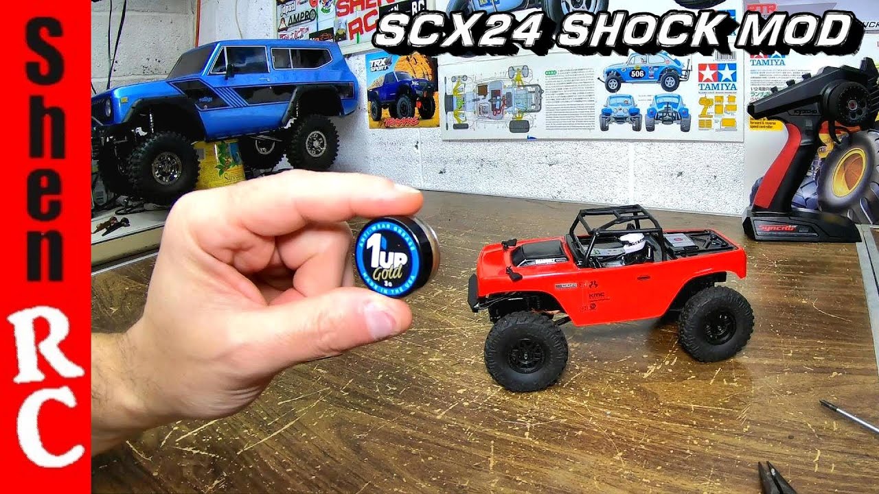 Axial SCX24 shock mod UPGRADE NO MORE BOUNCY SHOCKS