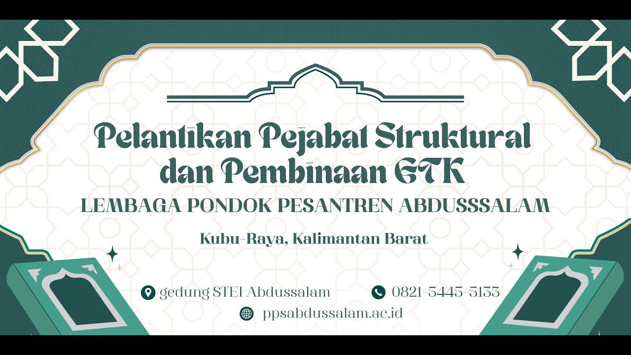 LIVE STREAMING PELANTIKAN PEJABAT