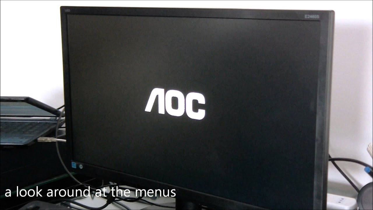 AOC E2460S led monitor unboxing and test