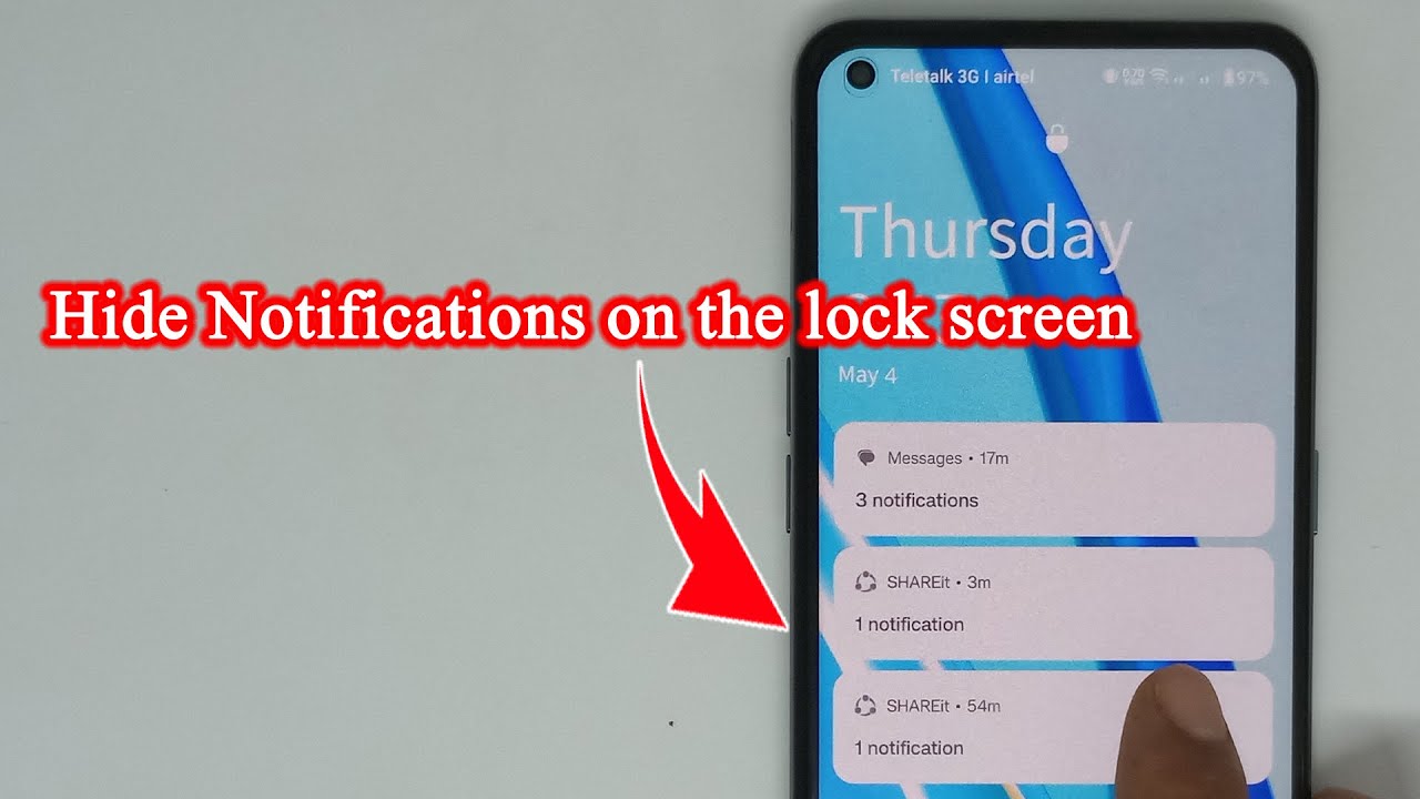 How to hide notifications on the lock screen on OnePlus
