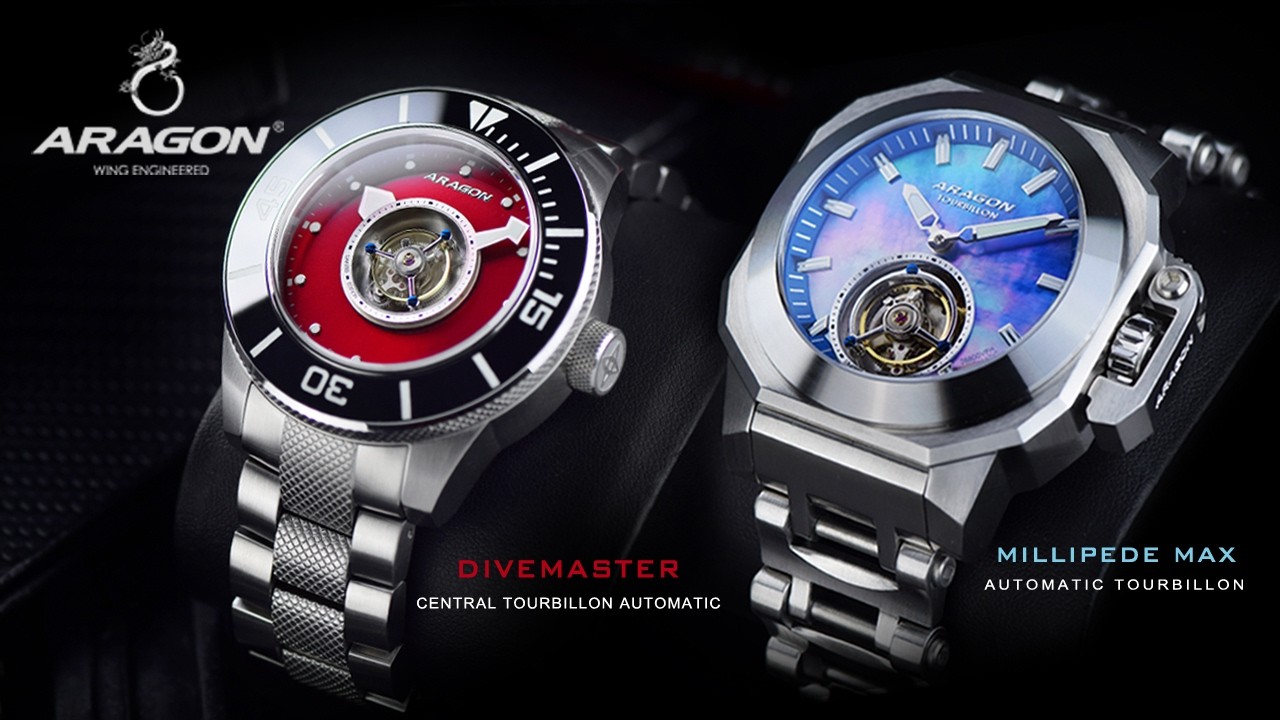 ARAGON&reg; Divemaster Central Tourbillon & Millipede Automatic Tourbillon