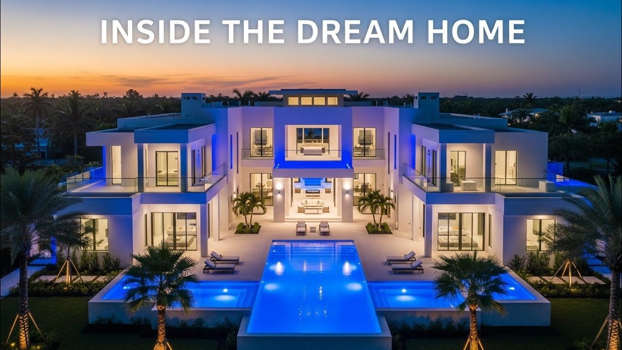 Elite American Lifestyle | White & Blue Luxury Dream Home