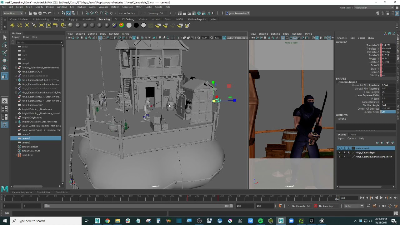 week 10 Final Film in Maya & Tips