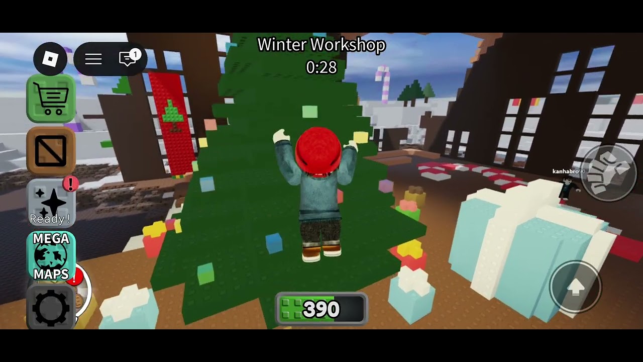 Eating the blocks in roblox with my friend part 1