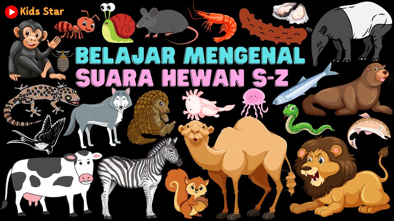 BELAJAR TEBAK NAMA & SUARA BINATANG HEWAN S-Z DALAM BAHASA INDONESIA BAHASA INGGRIS LEARNING ANIMALS