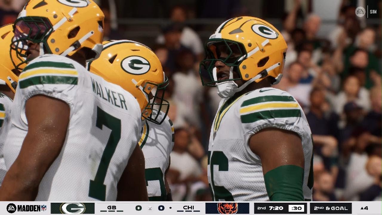 Madden NFL 26 NFC Wild Card Playoff Green Bay Packers 9-7-1 vs Chicago Bears 11-6 