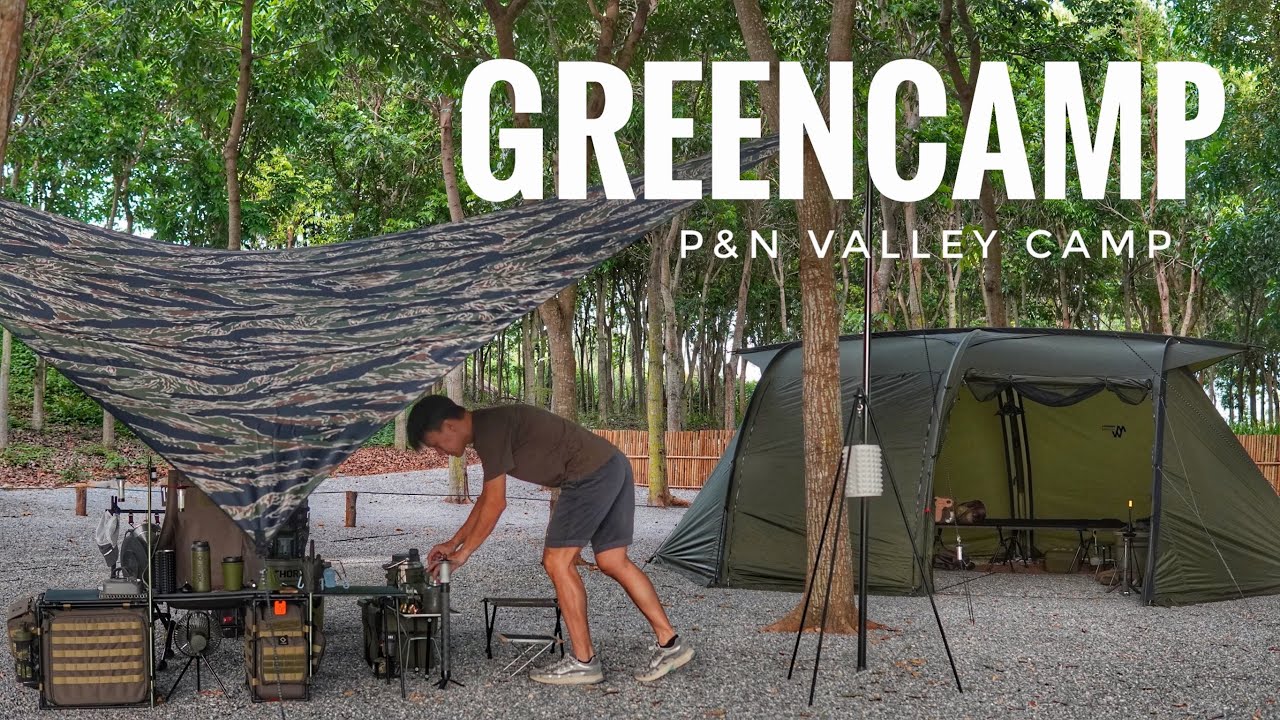 GoOut EP.29 / Greencamp / คุมโทนเขียวในบรรยากาศลานหินฟิวเกาหลี / P&N valley camp / ASMR/ solocamping