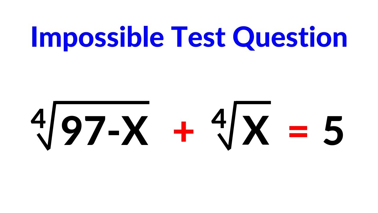 Seemingly Impossible Algebra Question