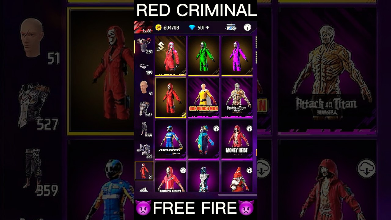 Red criminal 😱Impossible #freefire #redcriminal #shorts