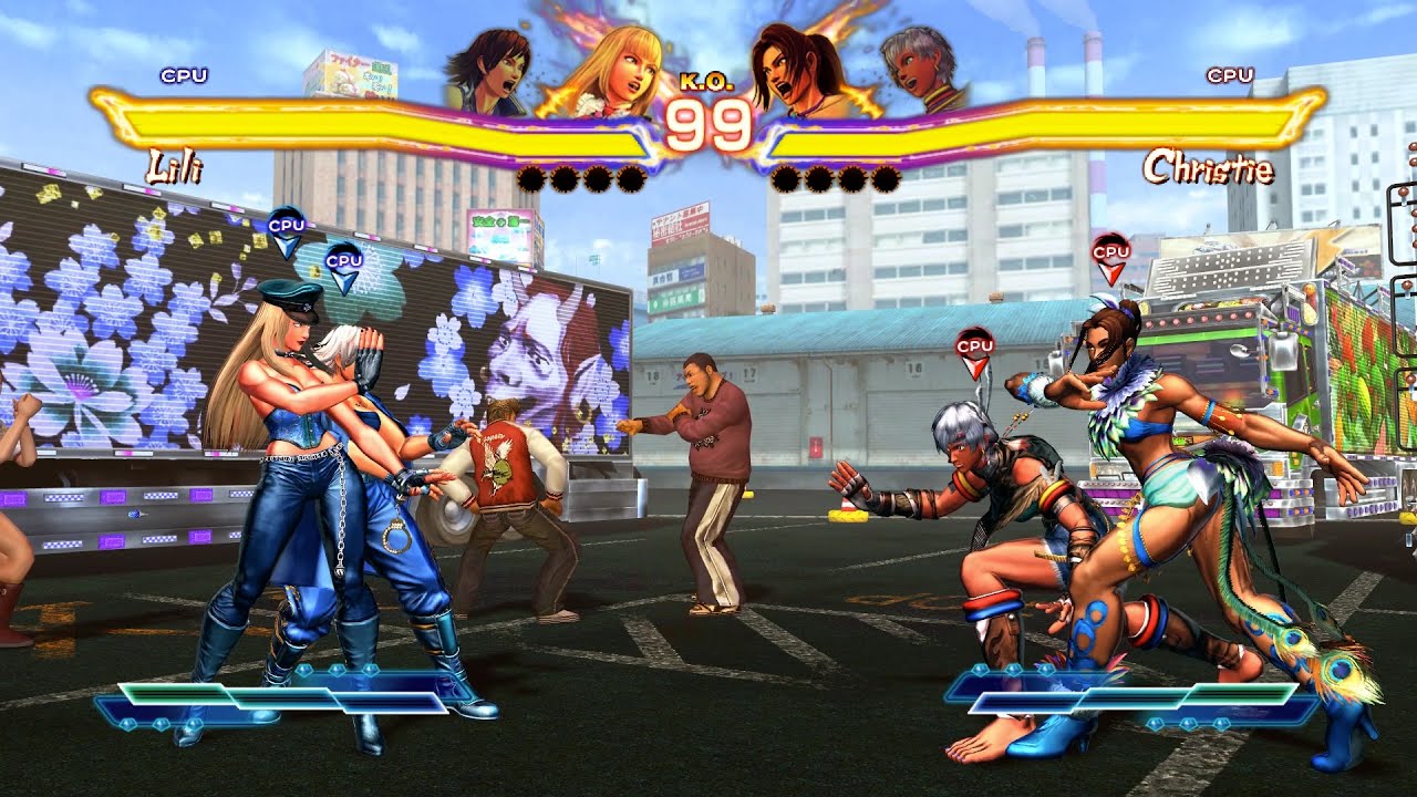 Lili & Asuka vs Christie & Elena! Incredible CPU Melee!