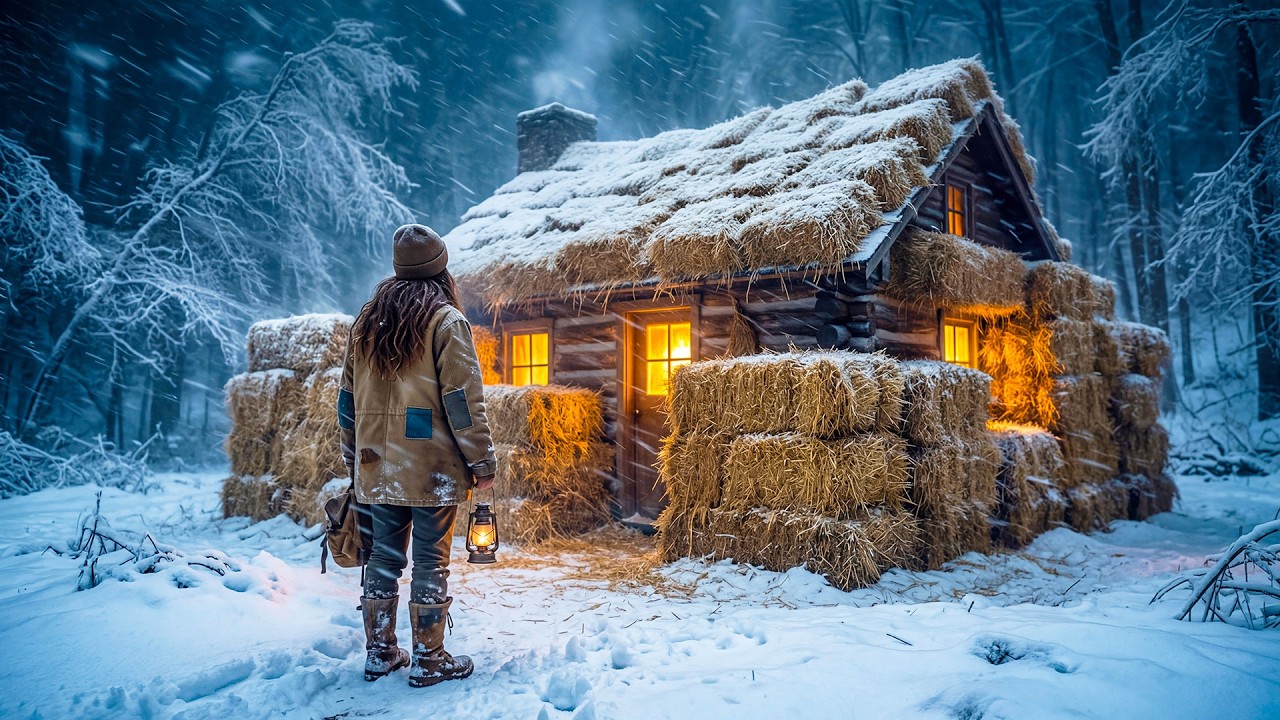 Abandoned at 19, She Stacked Hay Around Her Cabin Every Fall— They Called It Ugly Until It Saved Her