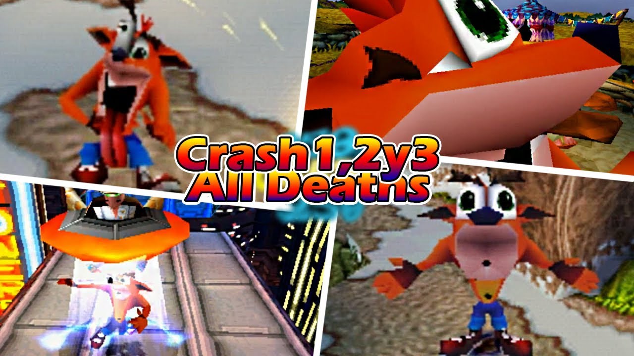 Crash Bandicoot 1, 2 & 3 Todas Las Animaciones De Muerte - All Death Animations