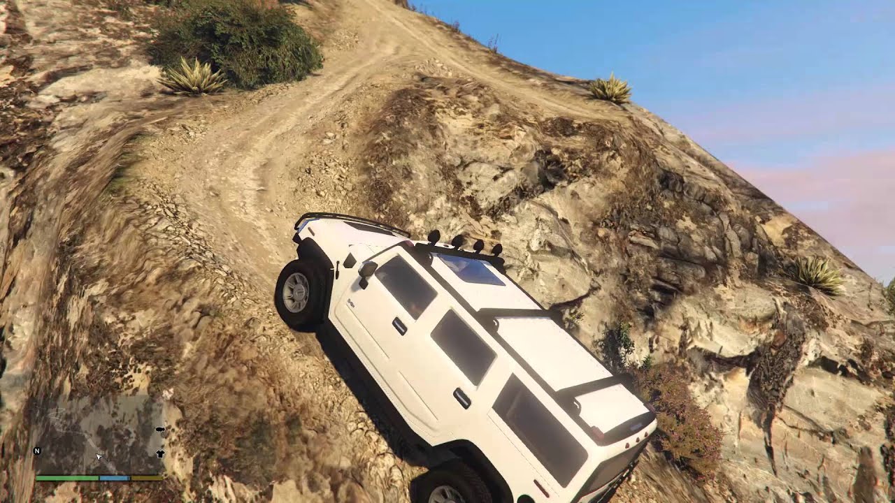 Grand Theft Auto 5 - H2 Hummer climbs MT CHILIAD!