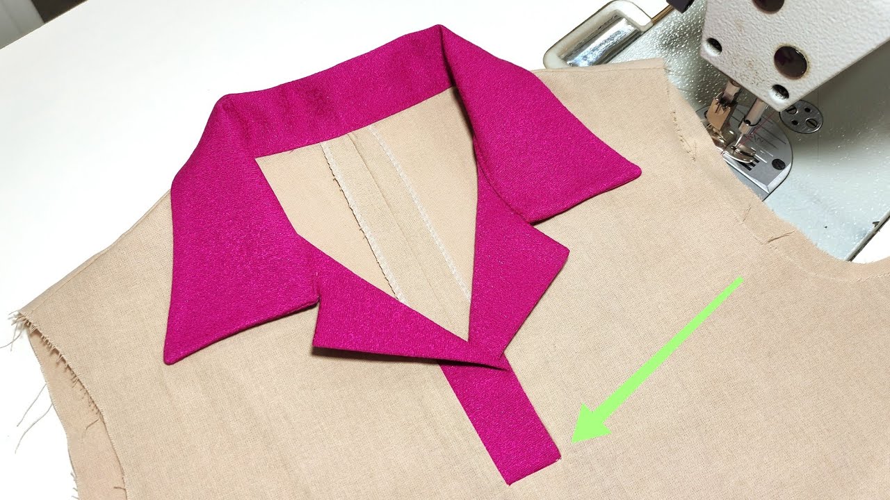 آموزش دوخت و الگوسازی یقه شکاری قابل تبدیل همراه بلیطی🛑