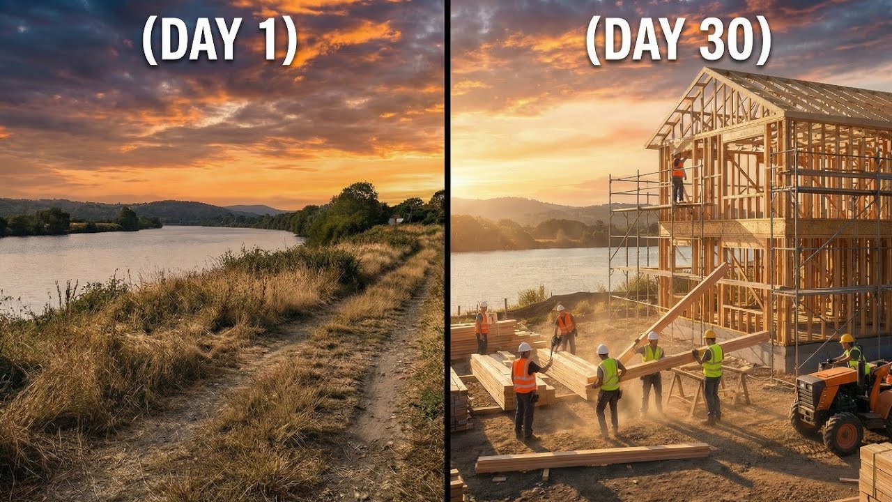 Building a Riverside House from Scratch | Cinematic Time-Lapse
