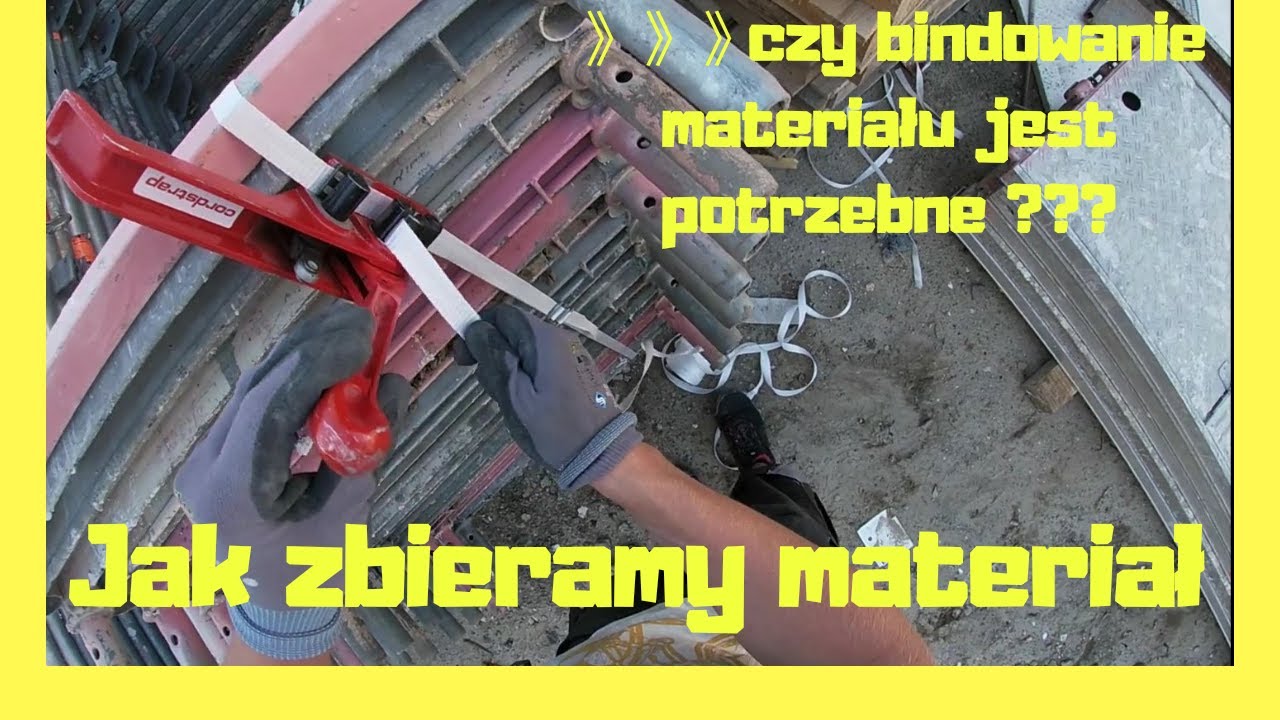 Układanie i bindowanie materiału z demontażu. RUSZTOWANIE firmy LAYER.