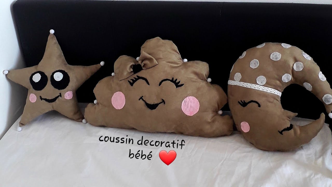 باترون مخدة الهلال،النجمةوالسحابة❤Patron coussin lune,&eacute;toile et nuage