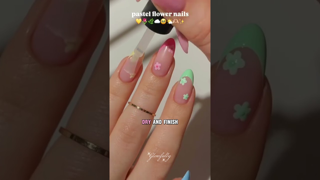 Łatwe paznokcie na wiosnę, kt&oacute;re możesz zrobić w domu 🌸💅 Nie potrzebujesz salonu #nailart #shorts...