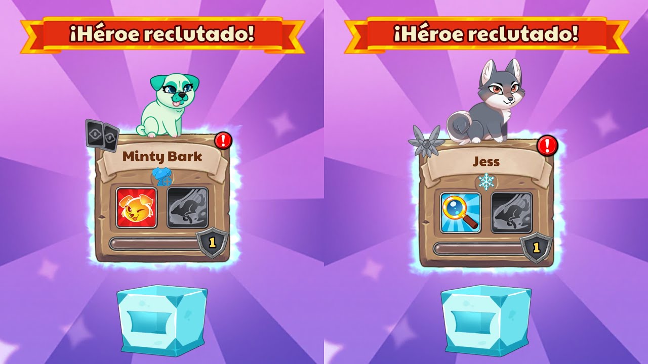 Dungeon Dogs Reclutando a los 2 Héroes llamados Minty Bark y Jess🐶🐾🐺